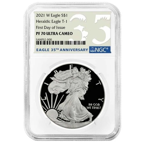 2021-W $1 1-oz T1 Proof American Silver Eagle NGC PF70UC FDI 35th Anniversary