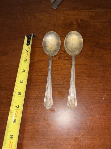 Vintage Royal Saxony Silver Plate Spoons Soup - Picture 2 of 3