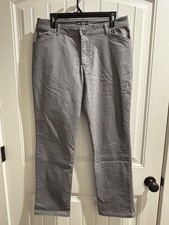 Lee Relaxed Fit Straight Leg Mid Rise Gray Pants Womens Sz 10 Medium