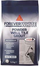 Sika Forever White Powder Wall Tile Grout 1.2kg Water Resistant Mould Shield