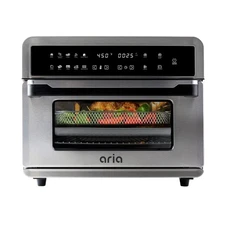 Aria 30 Qt Touchscreen Toaster Oven with Recipe Book Brushed Stainless Steel