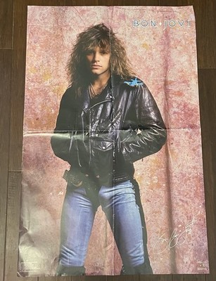 Vintage 1988 Original Jon Bon Jovi Poster 22”x 34” FUNKY #3115