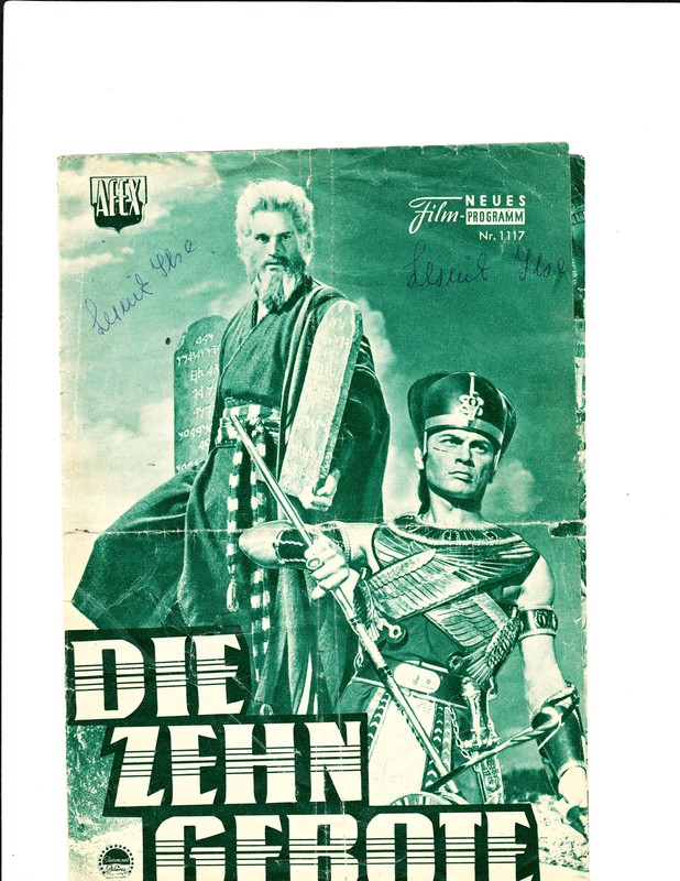 DIE ZEHN GEBOTE TEN COMMANDMENTS 1958 Charlton Heston Kino Neues Film Programm