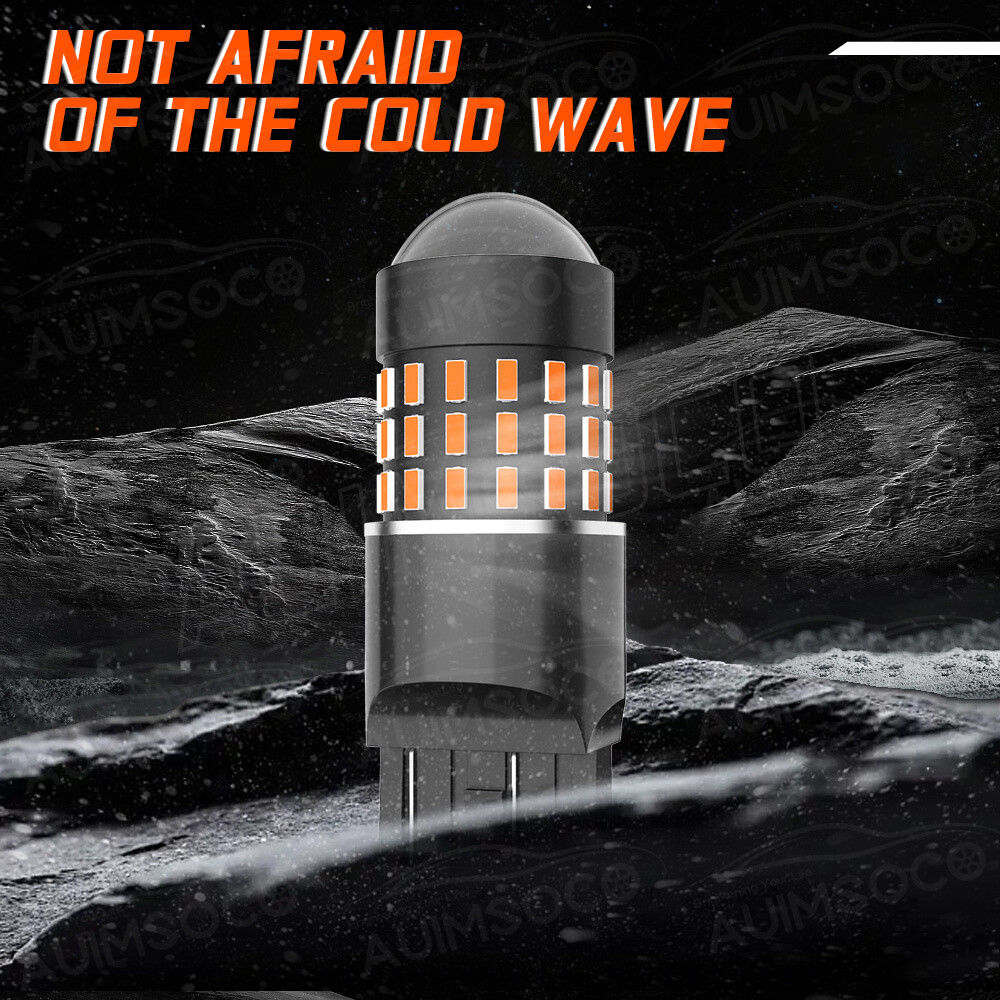 7443 7440 7444 T20 Amber LED Rear Turn Signal Light Blinker For