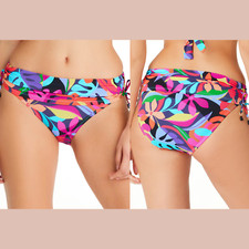 NWT 69 Bleu Rod Beattie  4  Bold Rush Shirred Hipster Bikini Bottoms U1278