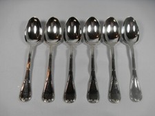 Christofle Rubans, 6 cuillères de table, Pièces récentes 20,5 cm, Excellent état