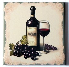 Red Wine FRIDGE MAGNET sign advertisement "style Q"