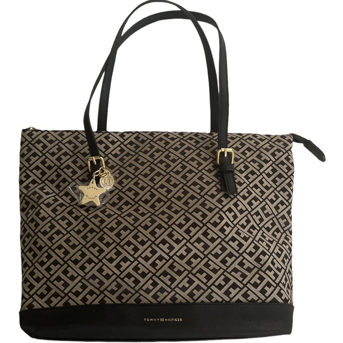 Tommy hilfiger tote bag black sale