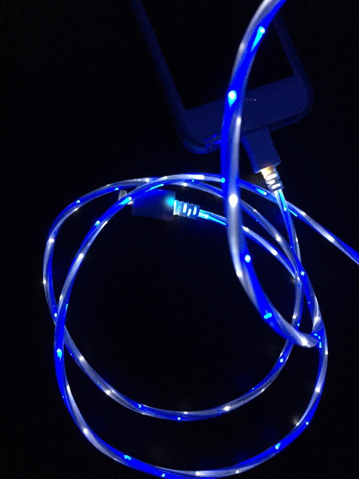 3Ft iPhone 12/11/X/8/7/6/5/ Dual-Color USB Data Sync LED Light Up ...