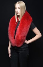 Genuine Pure Red Fox Fur Handcrafted Stole Collar Shawl Collar Boa
