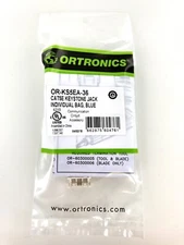 (LOT OF 15) Ortronics OR-KS5EA-36 Keystone Jack, Cat5e, Blue