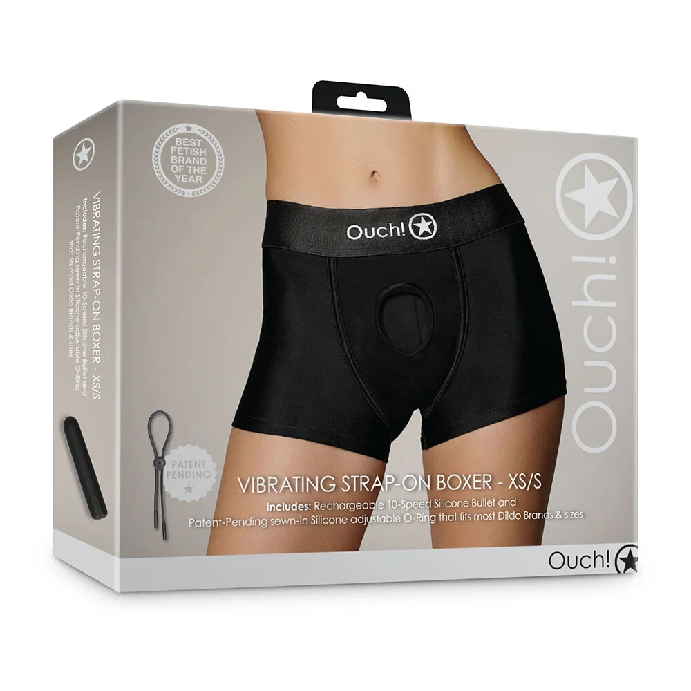 Shots Ouch Vibrating Strap On Boxer - Black | eBay