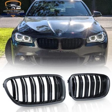 Carbon Fiber Dual Slats Kidney Grill for 10-16 BMW 5 Series F10 F11 M5 550i 535i