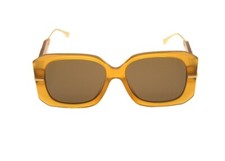 FENDI FE40065F (50E) occhiali da sole oversize, in acetato color ambra e marrone