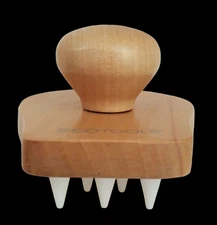 EcoTools Stimulating Scalp Massager for Head Hair Handheld Bamboo Wooden Handle