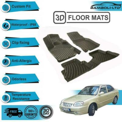 3D Floor Mats Liner Interior Protector Fit for Hyundai Accent Admira