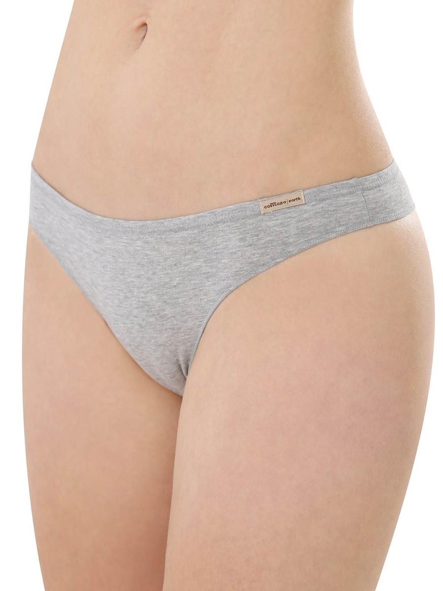 Lot De 2 Strings Femme Earth Comazo - Coton-élasthanne - Tailles 38-46 - Neuf Avec étiquettes