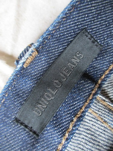 UNIQLO Vintage Moda KAIHARA Japonés Línea Roja Ribete Denim JEANS 31 32 X 34 - Imagen 9 de 24