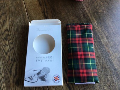 Thermo Spa Natural Moist Microwaveable  Eye Pad w Tartan cloth cover