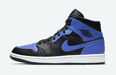 Air Jordan 1 Mid Hyper Royal Tumbled Leather 554724-077 - Menu0026#039;s + GS  Sizes | eBay