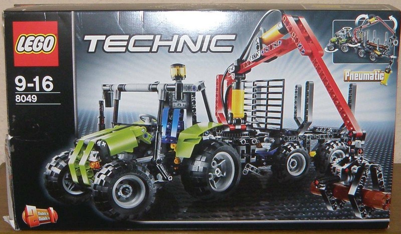 Lego Technic 8049 Tractor with Forestry Crane with Original Box and Instructions 100% Complete Excellent