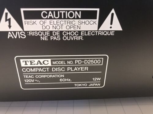 Teac PD-D2500 Compact 5 Disc Carousel Changer CD Compact Disc Player - Picture 5 of 8