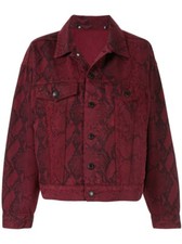 Alexander Wang Lovely Snake Skin Print Denim Jacket Size Xxs, Xs, S, M, L