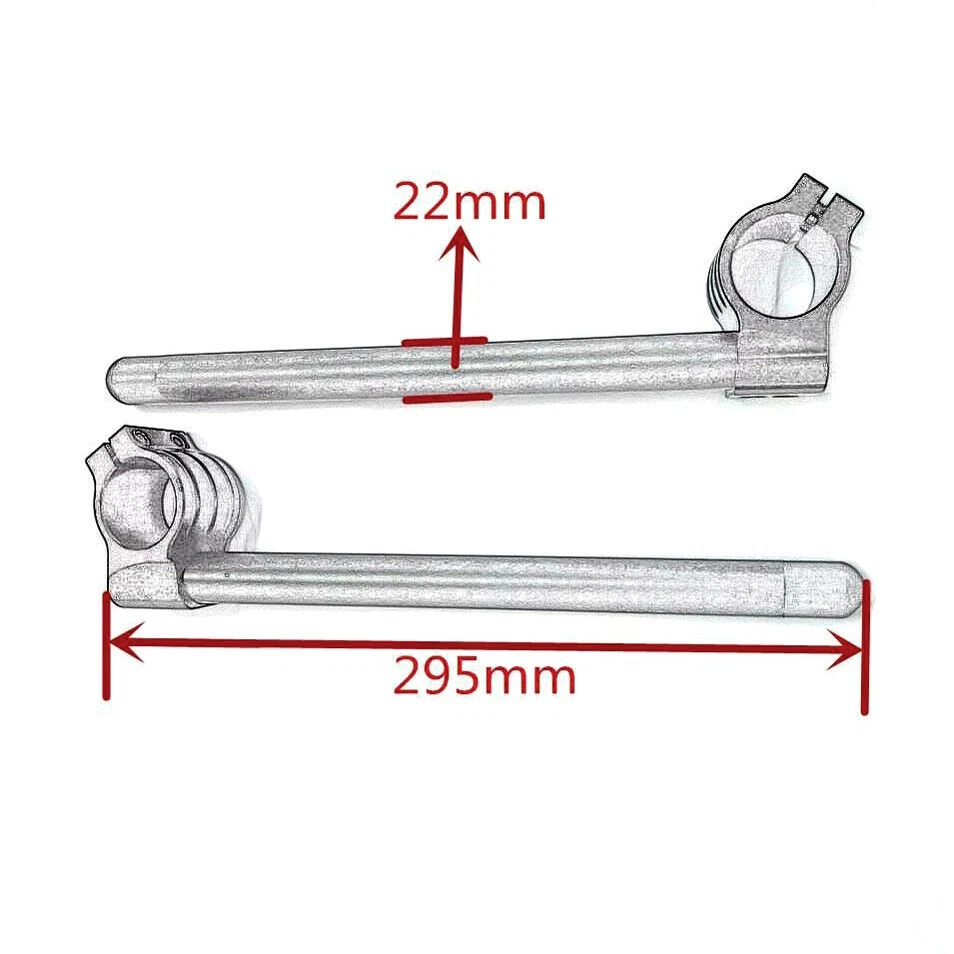 Manillar de tubo de horquilla con clip de 50 mm apto para Triumph Daytona 675 675R Street Triple Foto 2 de 4
