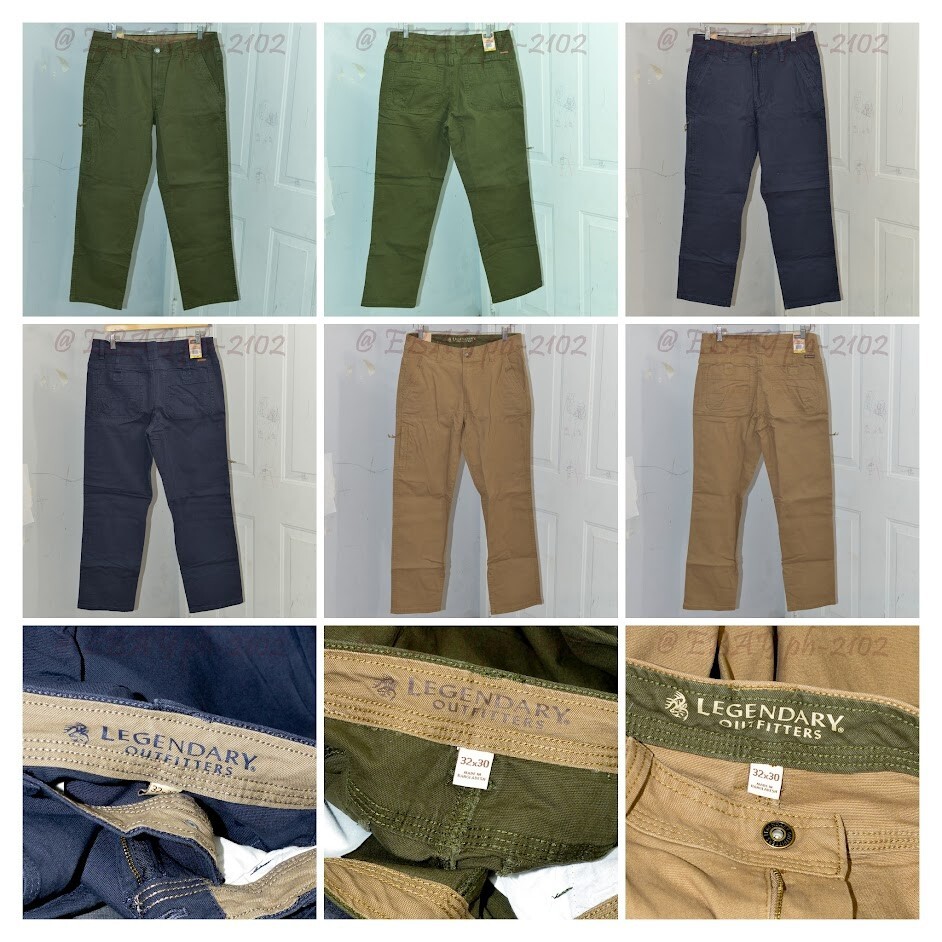 Blue, Green, Tan , BlackNwt Legendary Outfitters Men’s Stretch Canvas Pants