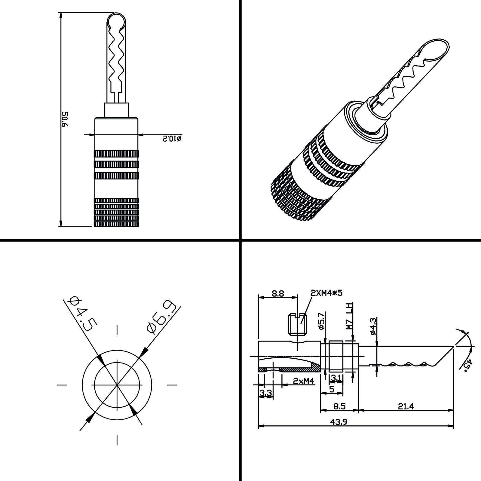 POPPSTAR Set De 4x Câble De Données SATA 3 HDD SSD, 2x