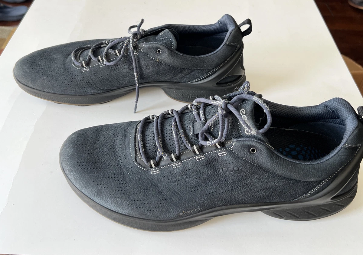 Ecco Biom Fjuel Perf Dark Blue Yak Leather Shoes Men's Size US 13 EU 12.5 | eBay