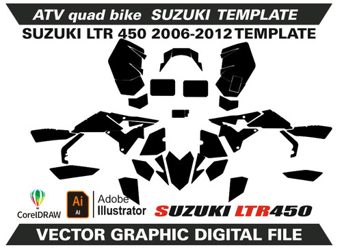 SUZUKI LTR 450 2006-2012 template Vector AI CDR EPS A70