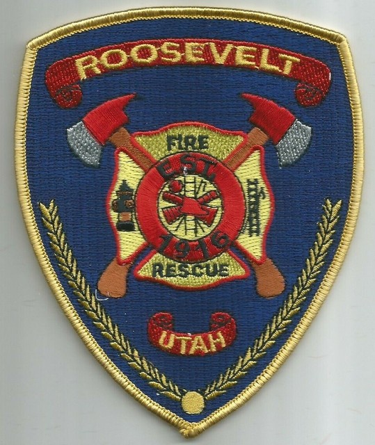 Roosevelt Fire Rescue, Utah (4" x 4.75" size) fire patch eBay