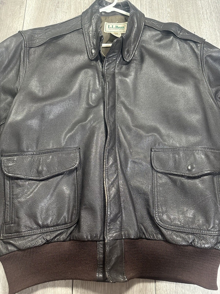 Vintage LL Bean A-2 Leather Military Style Flight Bomber Vintage LL Bean A-2 Leather Military Style Flight Bomber