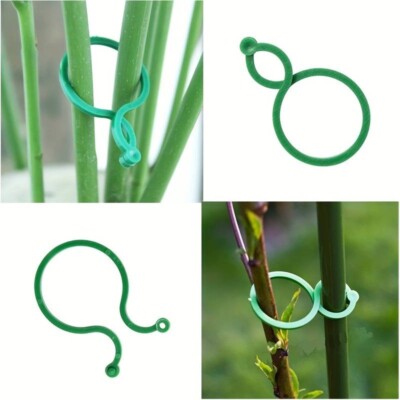 Pflanzenklammer Pflanzenclips Klemme Halter Ringe Binder Rankhilfe Blumen Garten