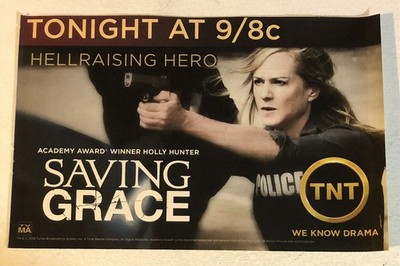 Saving Grace TNT Tv Series Vintage Print Ad Holly Hunter Tpa14