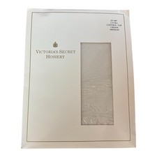 Vintage Victoria  s Secret Hosiery Lycra control Top Pantyhose Cream Size M