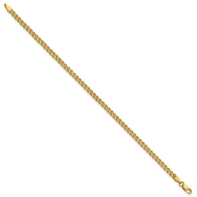 10 Karat Gelbgold Seil Kette Armband, 3 mm