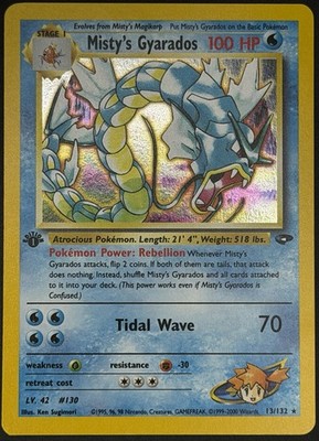 Misty's Gyarados 13/132 Gym Challenge Holo 1st Edition NM/MINTY