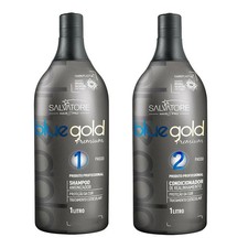 Salvatore Blue Gold Brazilian Blowout Treatment 2x 33.8 fl oz   Pro Use