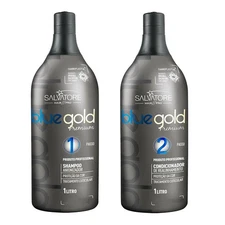 Salvatore Blue Gold Brazilian Blowout Treatment 2x 33.8 fl oz – Pro Use