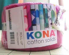 Kona Cotton Solid "Wildberry" Jelly Roll 40 2.5" X 44" Strips, Robert Kaufman
