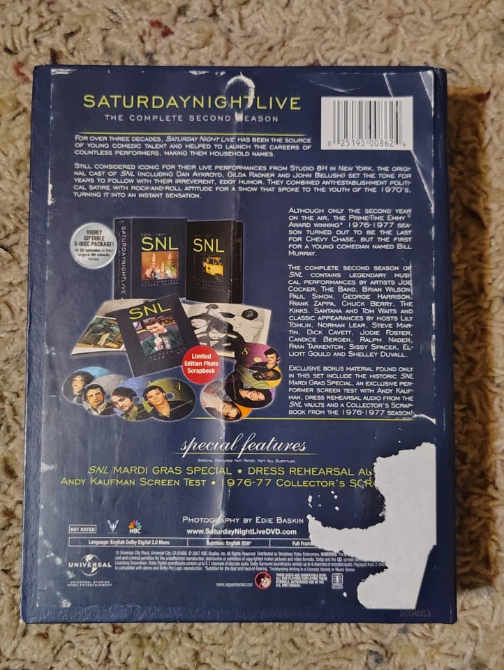 1977 Saturday Night Live. SNL 8 Disc Set Season 2 - SNL DVD Box Set Foto 2 de 4