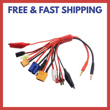 10 in 1 4mm Banana Plug RC Lipo Battery Multi Charger Adapter Lead Cable