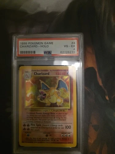 Pokemon Charizard Base Set "4th Print" 1999-2000 Holo Rare #4 PSA 4