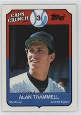 1989 Topps Cap'n Crunch Food Issue Alan Trammell #12 HOF 11r9