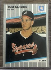 1989 Fleer #591 Tom Glavine Atlanta Braves Major League Baseball Card 🔥