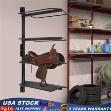 4 Tier Modern Saddle Rack Wall Mount Saddle Rack Black