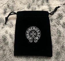 Chrome Hearts Themed Bag Pouch Jewelry Bag Pouch For Chains And Rings Black