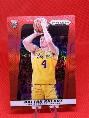2024-25 Panini Prizm Deca Dalton Knecht #122 Red Prizm /199 (RC) Los Angeles